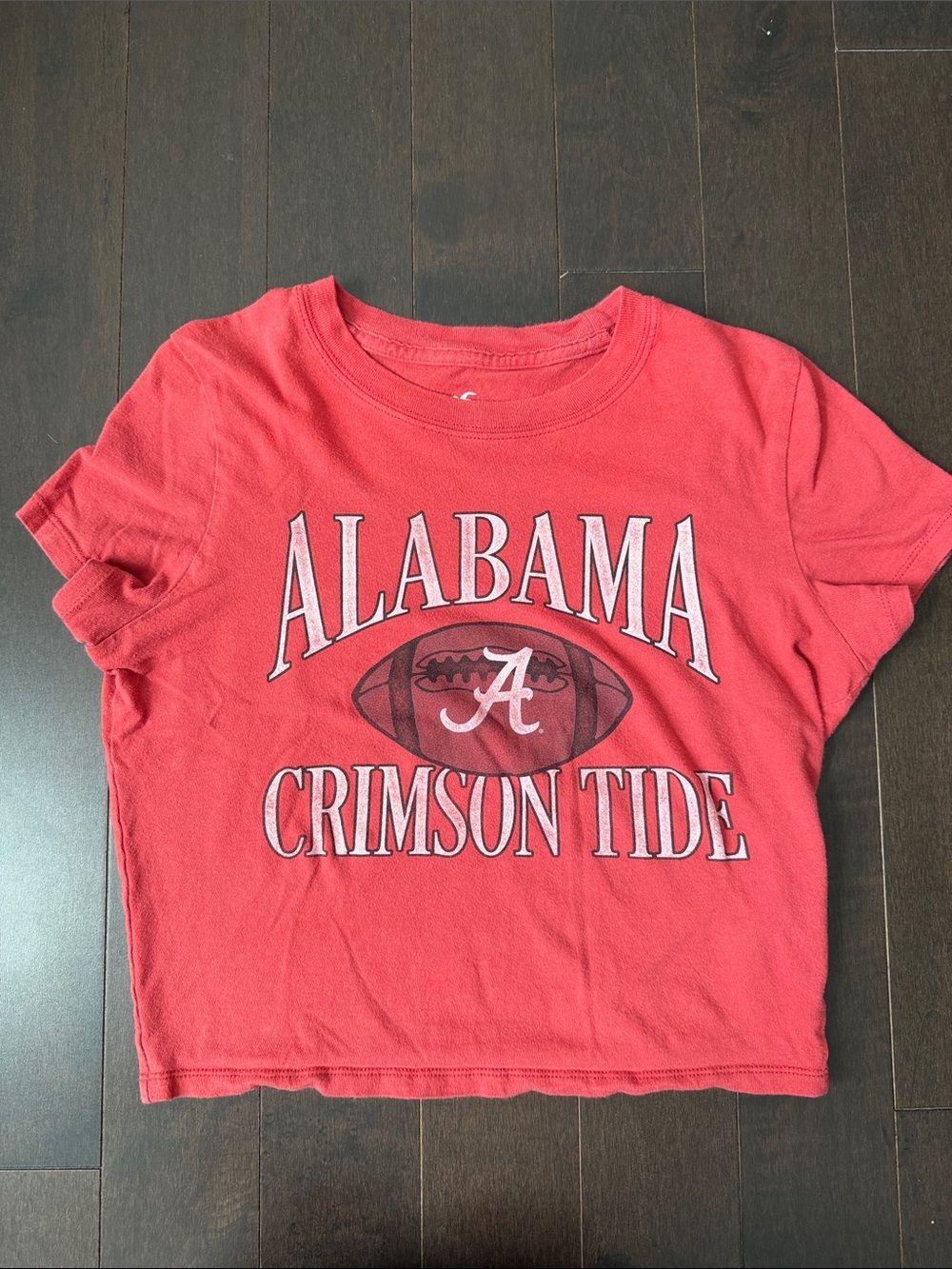 Hollister Alabama Crimson Tide Red Graphic Cropped tee sz M